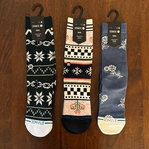 NWT x3 Stance Socks, size M